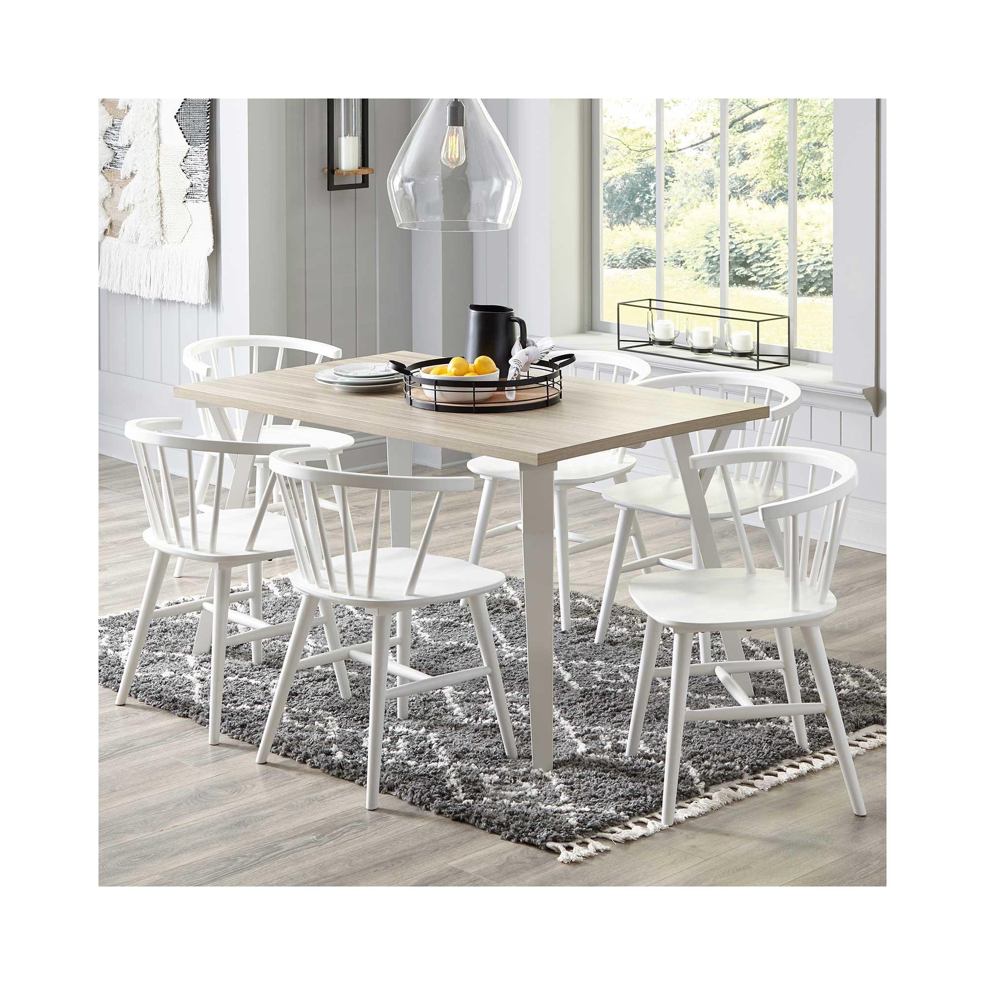 Rent to Own Ashley 7 Piece Grannen Rectangle Dining Set at
